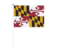Drapeau de l'État du Maryland imprimé à main, drapeau double face léger pour une installation instantanée et un impact élevé