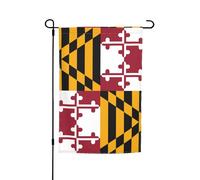 Drapeau de l'État du Maryland pour décoration de jardin, 30,5 x 45,7 cm, 100 % fibre de polyester, tissu épais, universel pour toutes les saisons