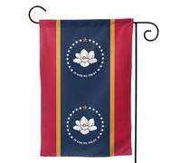 Drapeau de l'État du Mississippi - Drapeaux de jardin saisonniers pour l'extérieur - Durable - Double face - Décoration de vacances