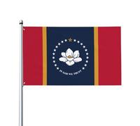 Drapeau de l'État du Mississippi imprimé sur un seul côté, drapeau décoratif intérieur/extérieur, mât non inclus