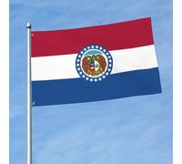 Drapeau de l'État du Missouri de 1,5 x 0,9 m, drapeau décoratif unilatéral, à accrocher sur la pelouse extérieure et intérieure balcons
