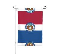 Drapeau de l'État du Missouri - Décoration de jardin - 30,5 x 45,7 cm - 100 % fibre de polyester - Tissu épais - Universel pour toutes les saisons
