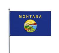 Drapeau de l'État du Montana 1,5 x 0,9 m, drapeau décoratif unilatéral pour la journée nationale de la culture en plein air