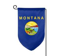 Drapeau de l'État du Montana - Drapeau de bienvenue - Décoration extérieure - Pour jardin et terrasse - 30,5 x 45,7 cm - Plusieurs formes