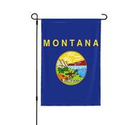 Drapeau de l'État du Montana - Drapeaux de jardin double face - Toutes saisons - Ensemble de décorations de vacances en plein air