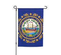 Drapeau de l'État du New Hampshire - 30,5 x 45,7 cm - Drapeau de jardin floral toutes saisons - Décoration extérieure épaisse pour pelouse