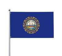 Drapeau de l'État du New Hampshire - 9,5 x 1,5 m - Bannière décorative pour jardin, cour, décoration de fête intérieure et extérieure