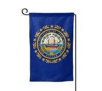 Drapeau de l'État du New Hampshire - Drapeau de bienvenue - Décoration extérieure - Pour jardin et terrasse - 30,5 x 45,7 cm - Plusieurs formes
