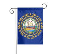 Drapeau de l'État du New Hampshire - Drapeau de fête - Drapeaux d'extérieur d'hiver et bannière de cour pour porche, pelouse, jardin - Décorations de Noël