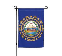 Drapeau de l'État du New Hampshire - Drapeau de jardin double face - Décoration intérieure et extérieure - 30,5 x 45,7 cm