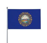Drapeau de l'État du New Hampshire en polyester pour la maison, l'extérieur, l'intérieur, toutes saisons, 0,9 x 1,5 m, couleurs vives