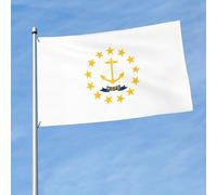 Drapeau de l'État du Rhode Island 1,5 x 0,9 m, drapeau de décoration simple face, accroché dans les balcons de pelouse d'intérieur et d'extérieur