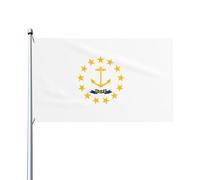 Drapeau de l'État du Rhode Island - 9,1 x 1,5 m - Bannière décorative pour jardin, cour, décoration de fête intérieure et extérieure