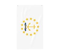 Drapeau de l'État du Rhode Island de 0,9 x 1,5 m. Imprimé double face, vertical, tissu 100 % polyester, couleurs vives et durables.