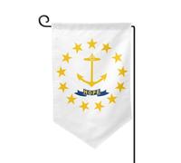 Drapeau de l'État du Rhode Island - Drapeau de bienvenue - Décoration extérieure - Pour jardin et terrasse - 30,5 x 45,7 cm - Plusieurs formes