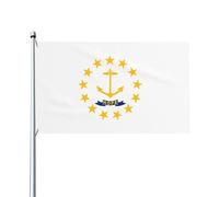 Drapeau de l'État du Rhode Island. Drapeau de jardin extérieur 0,9 x 1,5 m, bannière en polyester imprimé vif, facile à accrocher pour terrasse, fête, camping.
