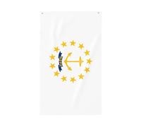 Drapeau de l'État du Rhode Island. Drapeau décoratif d'extérieur 0,9 x 1,5 m, bannière verticale en polyester