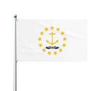 Drapeau de l'État du Rhode Island Drapeau en polyester pour la maison et l'extérieur Intérieur toutes les conditions météorologiques 3 x 5 pieds Couleur vive