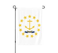 Drapeau de l'État du Rhode Island - Drapeaux de jardin double face - Toutes saisons - Ensemble de décorations de vacances en plein air