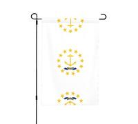 Drapeau de l'État du Rhode Island - Drapeaux de jardin saisonniers double face 30,5 x 45,7 cm à l'extérieur - Décoration de vacances de Pâques