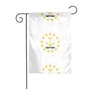 Drapeau de l'État du Rhode Island imprimé double face, 30,5 x 45,7 cm, anniversaire, mariage, vacances, cour, extérieur, décoration extérieure