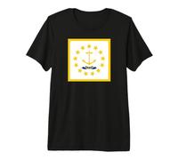 Drapeau de l'État du Rhode Island T-Shirt Haut de Gamme