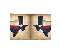 Drapeau de l'État du Texas avec une étoile imprimée drapeaux avec 4 trous durable Bannières d'extérieur Tapisserie murale Décorations de fête pour enfants Bannières