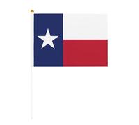 Drapeau de l'État du Texas double face à manivelle 14 x 20,8 cm, utilisé pour la décoration de fête de vacances, les compétitions