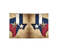 Drapeau de l'État du Texas Map01 - Drapeaux imprimés avec 4 trous - Bannières d'extérieur durables - Tapisserie murale - Décorations de fête pour enfants
