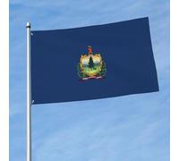 Drapeau de l'État du Vermont imprimé drapeau décoratif extérieur pour jardin, porche, mur, terrasse, porte d'entrée, bannière de cour