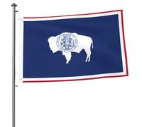 Drapeau de l'État du Wyoming 2x3 double face - Bannière extérieure robuste et décorative, idéale pour le jardin, la chambre et la décoration de fête
