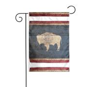 Drapeau de l'État du Wyoming - 30,5 x 45,7 cm - Drapeau vertical double face - Drapeau décoratif d'intérieur et d'extérieur - Drapeaux de jardin