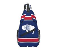 Drapeau de l'État du Wyoming. C'est un sac à bandoulière décontracté pour homme avec une grande capacité de stockage et une poche plaquée de chaque côté.