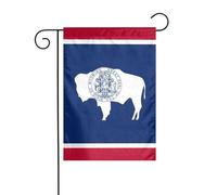 Drapeau de l'État du Wyoming - Drapeau de jardin double face - 30,5 x 45,7 cm - Pour décoration de vacances en plein air - Drapeau de cour durable