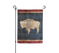 Drapeau de l'État du Wyoming - Drapeaux décoratifs pour l'extérieur, décoration de jardin double face pour toutes les saisons