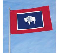 Drapeau de l'État du Wyoming imprimé Vacances Extérieur Drapeau décoratif toutes saisons Jardin Porche Mur Patio Fête Mariage