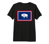 Drapeau de l'État du Wyoming T-Shirt Haut de Gamme