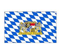 Drapeau de l'État libre de Bavière avec lion, multicolore, 150 x 90 x 1 cm, 16990