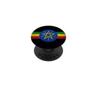 Drapeau de l'Éthiopie Addis Abeba PopSockets PopGrip Adhésif