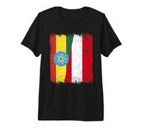 Drapeau de l'Éthiopie Autriche | Racines autrichiennes éthiopiennes T-Shirt Haut de Gamme