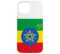 Drapeau de l'Éthiopie - Cœur éthiopien - Fête Nationale du Patrimoine Fier Coque pour iPhone 15 Plus