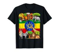 Drapeau de l'Éthiopie Racines Éthiopiennes Fierté T-Shirt