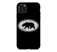 Drapeau de l'Euro de Style californien Grizzly Bear Blanc Coque pour iPhone 11 Pro Max