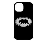 Drapeau de l'Euro de Style californien Grizzly Bear Blanc Coque pour iPhone 14