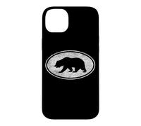 Drapeau de l'Euro de Style californien Grizzly Bear Blanc Coque pour iPhone 14 Plus
