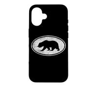 Drapeau de l'Euro de Style californien Grizzly Bear Blanc Coque pour iPhone 16
