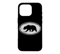 Drapeau de l'Euro de Style californien Grizzly Bear Blanc Coque pour iPhone 16 Pro