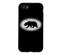 Drapeau de l'Euro de Style californien Grizzly Bear Blanc Coque pour iPhone SE (2020) / 7/8