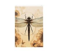 Drapeau de libellule sur tournesol 61 x 91 cm Double face Vibrant Bannière d'extérieur avec œillets en laiton Décoration de cour arrière-plan photo pour cour, porche, pelouse