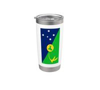 Drapeau de l'île Christmas Gobelet isotherme en acier inoxydable double paroi